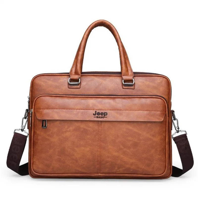 

Men Messenger Computer Bag Man 14-inch Leather Laptop Briefcase Handbag Single Shoulder Bolso Bags Bandolera Hombre Sac Homme