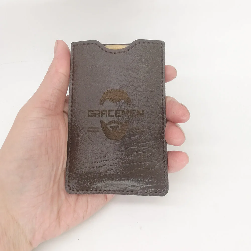 50 шт./лот Amazon Горячая Натуральная Зеленая деревянная расческа для бороды