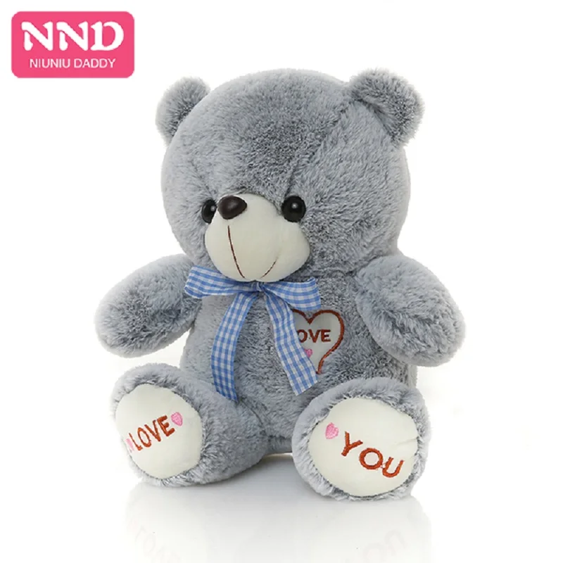 Папа Niuniu новый милый плюшевый мишка с лентой I Love You мягкий медведь куклы игрушки