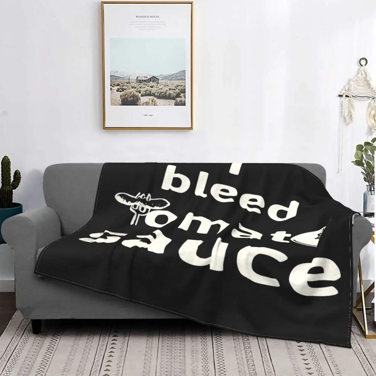 

I Bleed-Manta de salsa de tomate, colcha de cama a cuadros, edredón de playa, Sudadera con capucha, ropa de cama de algodón