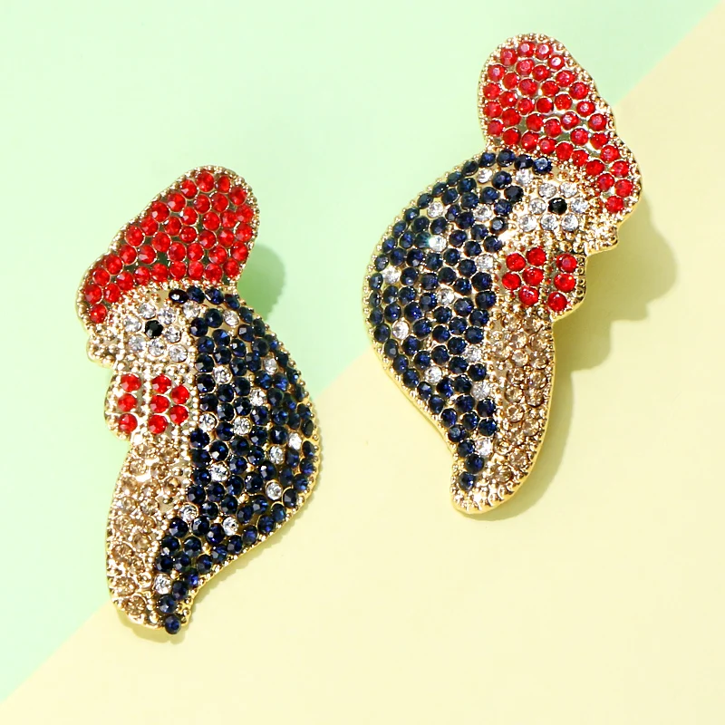 Женские богемные серьги Коми роскошные висячие с птицами и фламинго вечерние