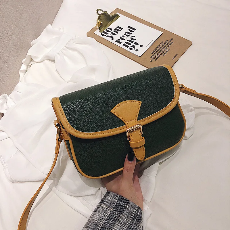 Bag Woman 2019 Solid Color Small Square Package Leisure Time Concise Single Shoulder Span |