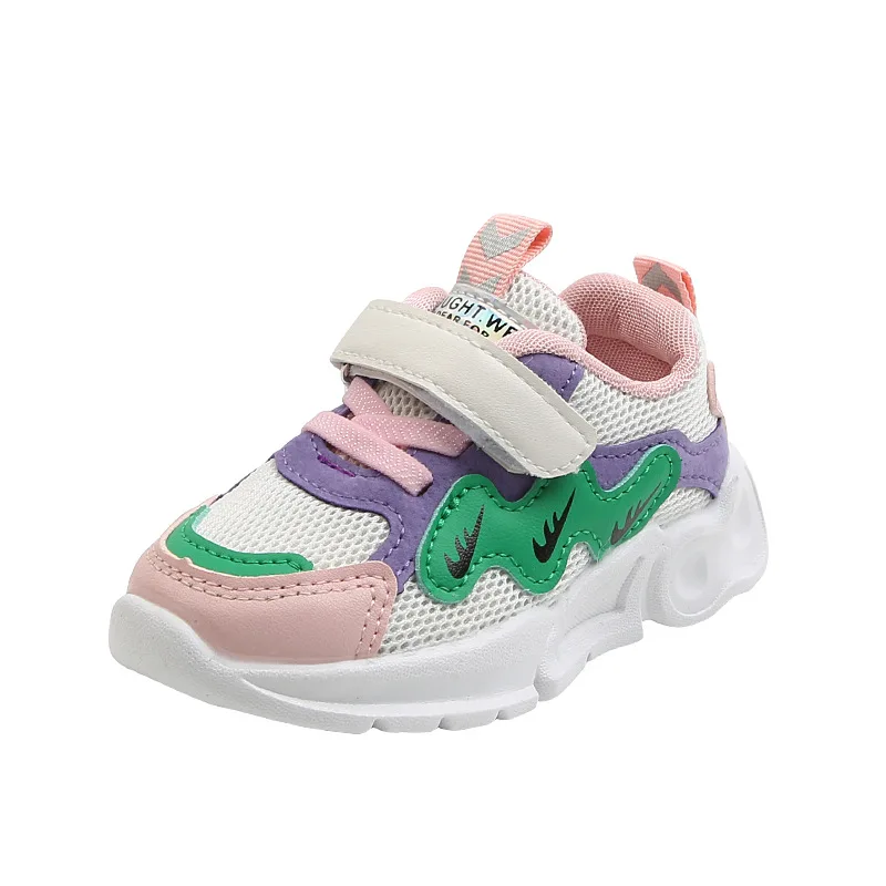 

Children Casual Shoes Fashion Toddler Girls Mesh Patchwork Tennis Shoes Boys Soft Bottom Breathable Sneakers Running Kids Shoes