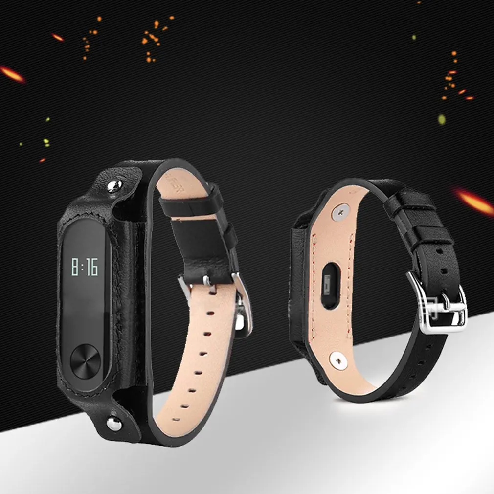 Профессиональный браслет сменный кожаный ремешок для часов Xiaomi Mi Band 3