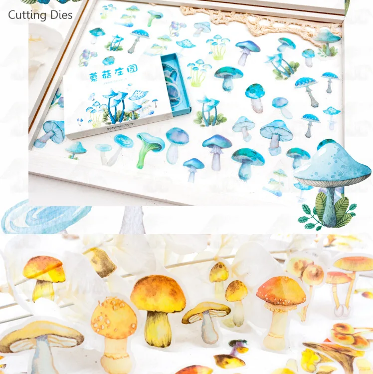 2019 винтажный гриб шаблон веленевая писчая бумага наклейки для скрапбукинга