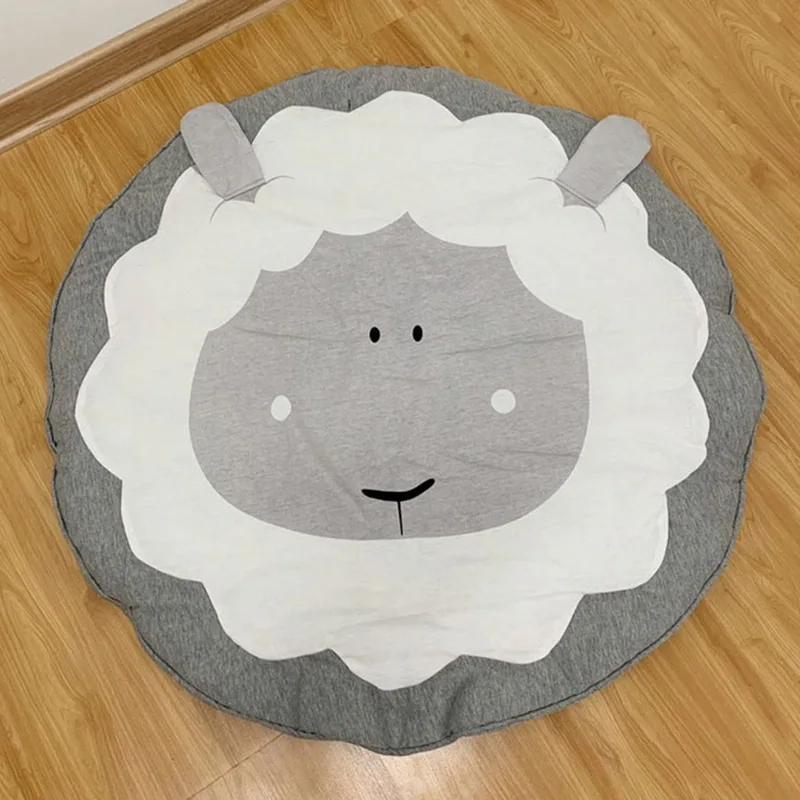 Игровой коврик круглый Лев Кролик Единорог коала игровые коврики Детский коврик для ползания одеяло ковер для детской комнаты коврики для занятий спортом