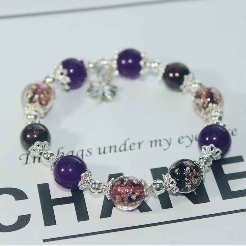 

Crystal Bracelet Yuzuru Hanyu Skating Origin Purple Costume Inspired Handmade