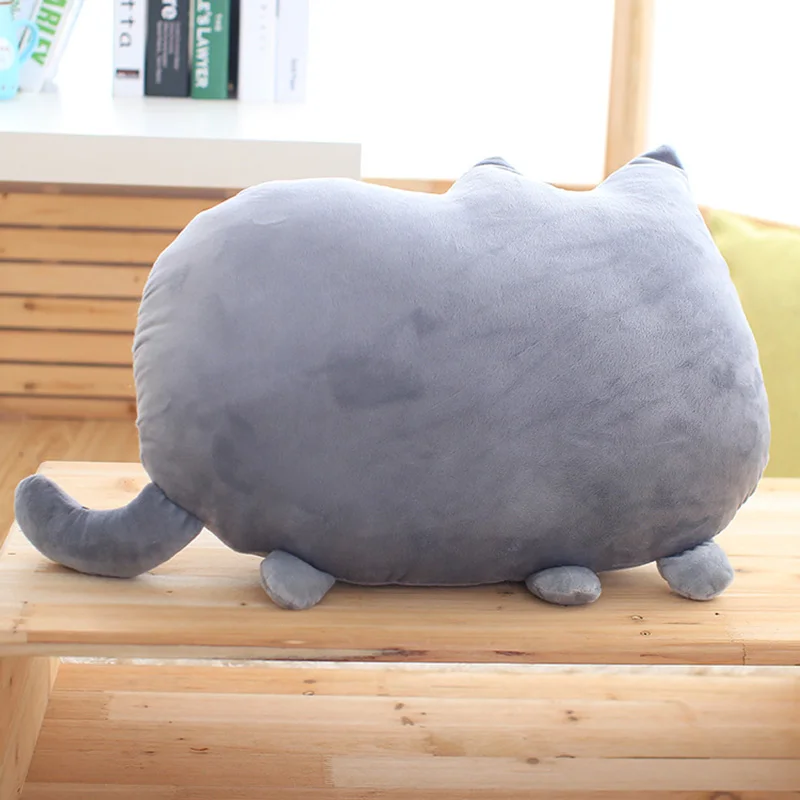 Креативная милая плюшевая игрушка в виде кота с большим лицом подушка теплые
