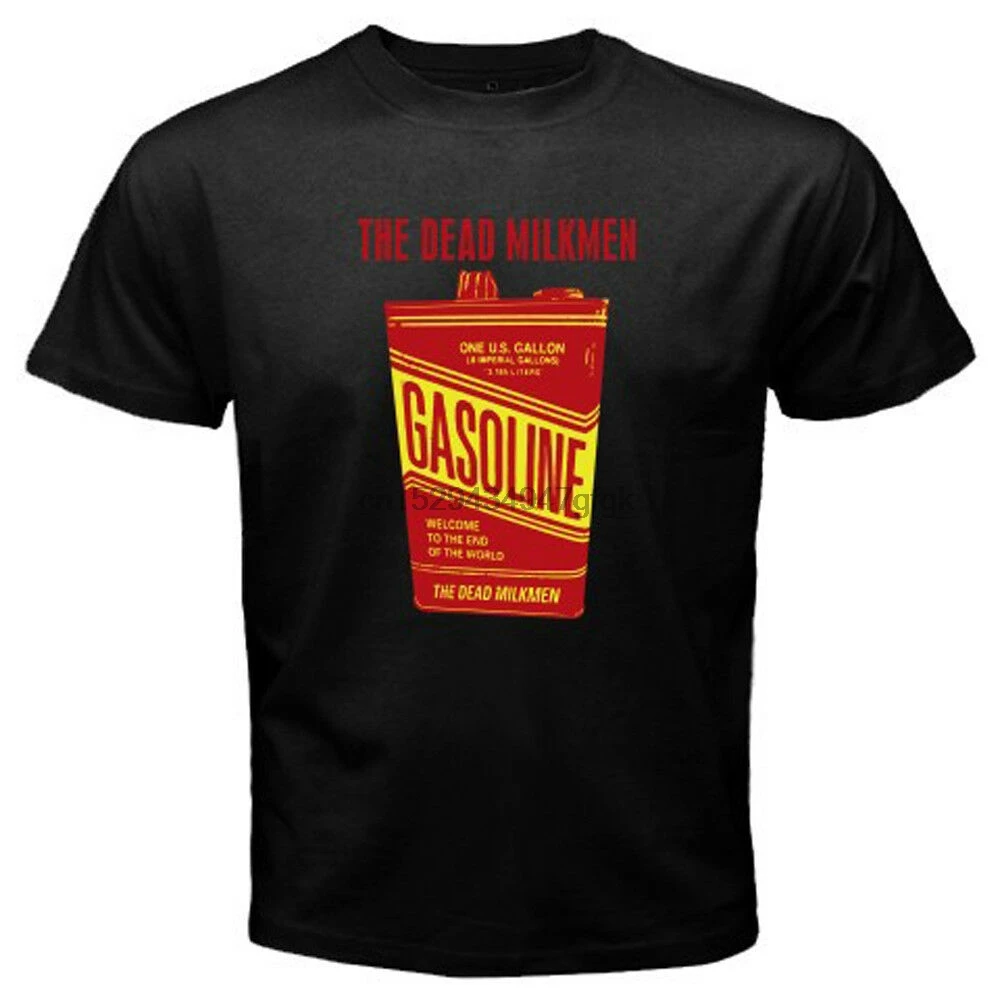Новинка Мужская черная футболка с логотипом альбома The Dead Milkmen на бензине размер