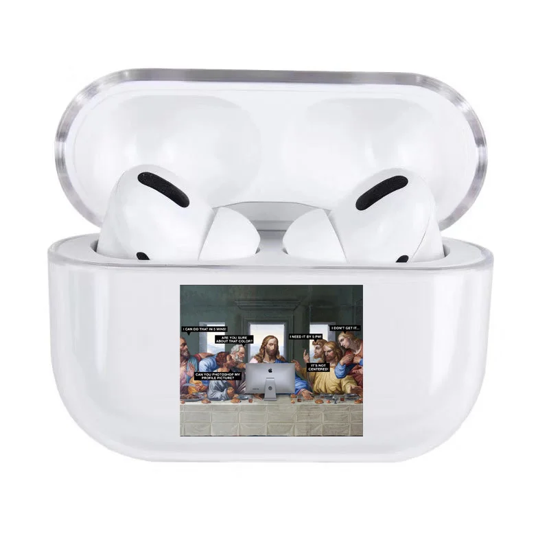 for AirPods Pro 9 Модный чехол с забавным рисунком для Apple Airpods Pro, Роскошный прозрачный защитный чехол для наушников с Bluetooth для air pods 3, Жесткий Чехол - Цвет: for AirPods Pro 9