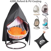 420d oxford waterproof patio chair cover egg swing chair dust proof protector with zipper case anti uv for outdoor hanging chair