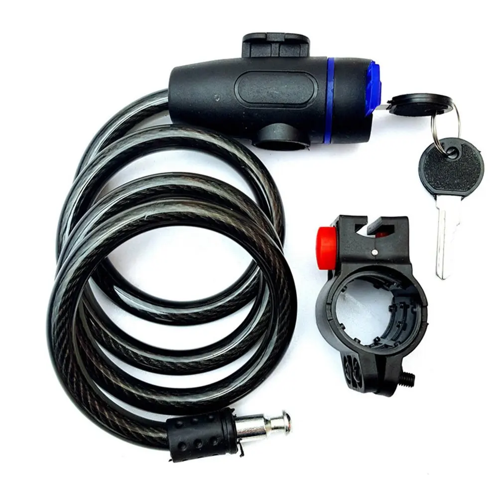 

Durable Use Anti-Theft Bike Bicycle Lock Stainless Steel Cable Coil For Castle Motorcycle Cycle MTB Bike Security Lock