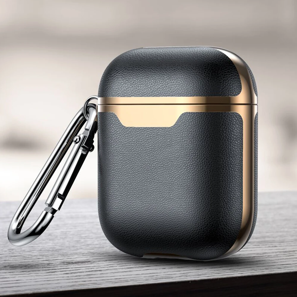 Роскошный чехол из искусственной кожи перо Футляр для наушников Apple airpods 1 2 3 Pro