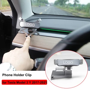 hot clip holder for tesla model 3 y 2017 2018 2019 2020 2021 car air outlet mount smartphone mobile phone holder cradle stable free global shipping