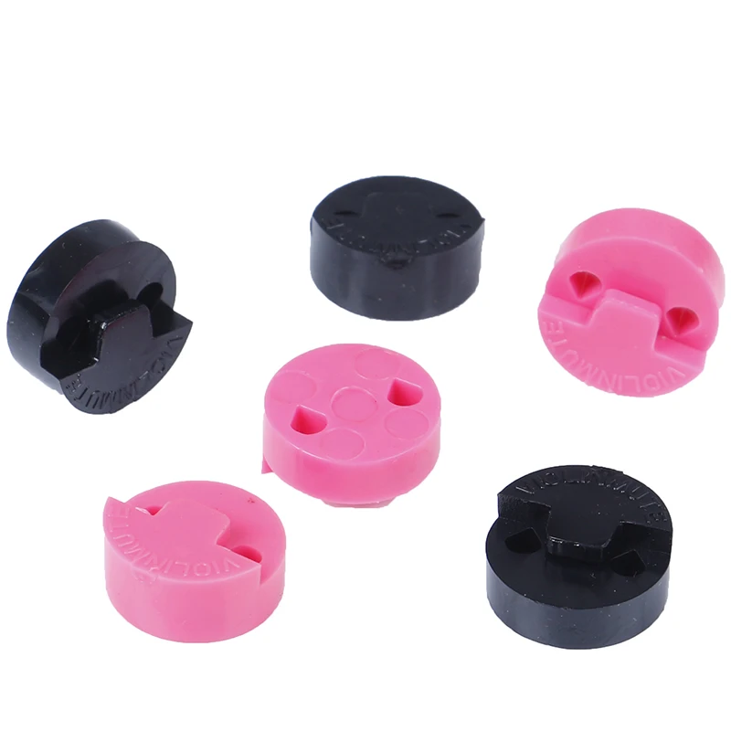 3Pcs Acoustic Rubber Violin Mute Fiddle Silencer For Violin Sourdine Tools Black Round Rubber Violin Mute Fiddle Silencer