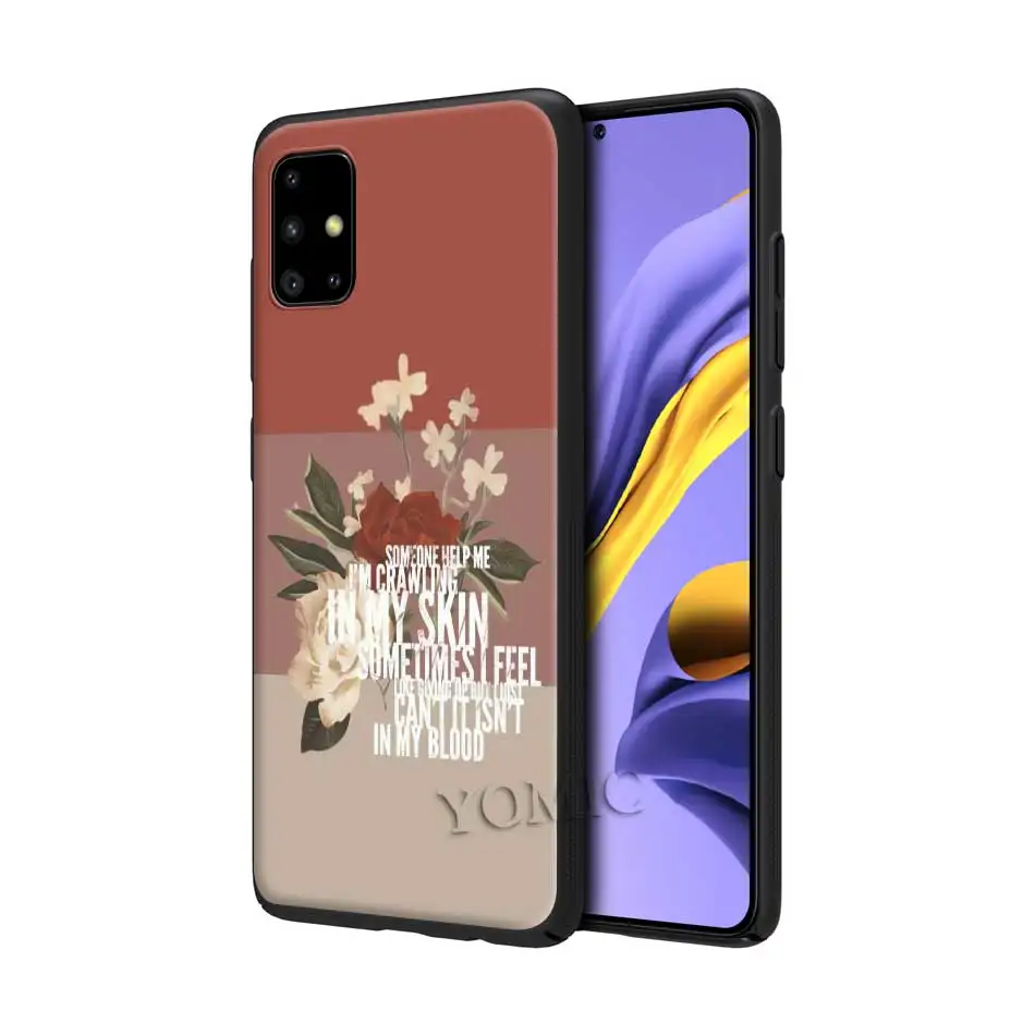 

Silicone Case for Samsung Galaxy A50 A51 A70 A71 A10 A20 E A30 S A40 A60 A80 Black Phone Cover Shawn Mendes Flower In My Blood