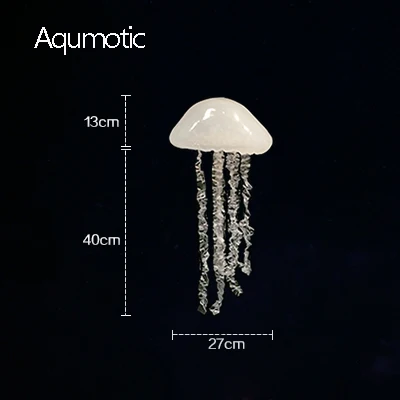 white 53cm Aqumotic Висячие Медузы украшения Силикагель 3d Медузы Искусство большой кулон орнамент реквизит в морском стиле для вечерние - Цвет: white 53cm