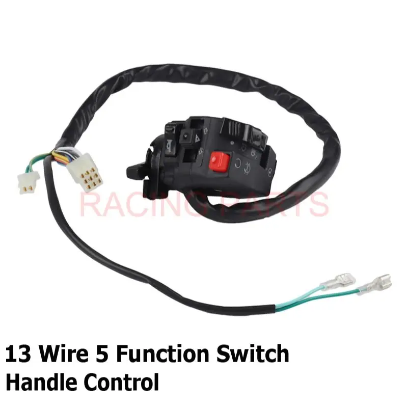 

Handle Control Switch With Choke Lever 13 Wire 5 Function For ATV Quad 4 Taotao Sunl Roketa Kazuma 110cc 125cc 150cc 200cc 250cc