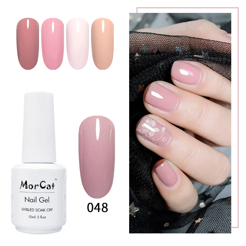 Гель лак для ногтей MorCat розовая серия УФ гель японский сладкий стиль дизайн