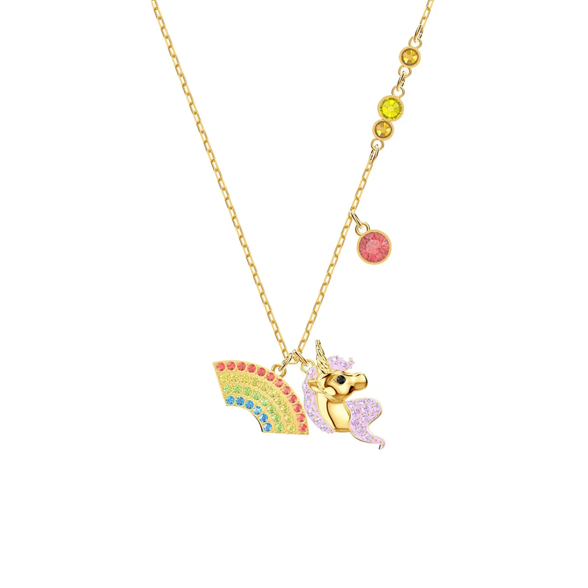 

2021 Fashion Jewelry "SWA" Necklace Lovely Unicorn Clover Wings Palm Shape Girl Romantic Jewelry Gift Lady Necklace