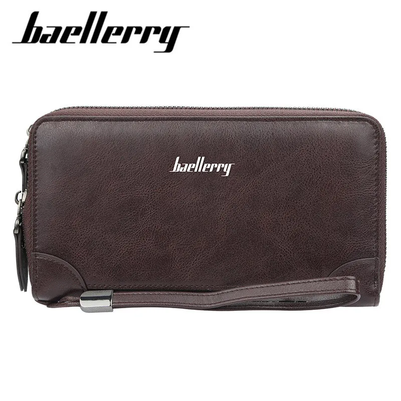 Baellerry бренд длинный мужской кошелек двойная молния монета карманные кошельки мужские бумажники повседневные Визитницы большой кошелек мужской клатч
