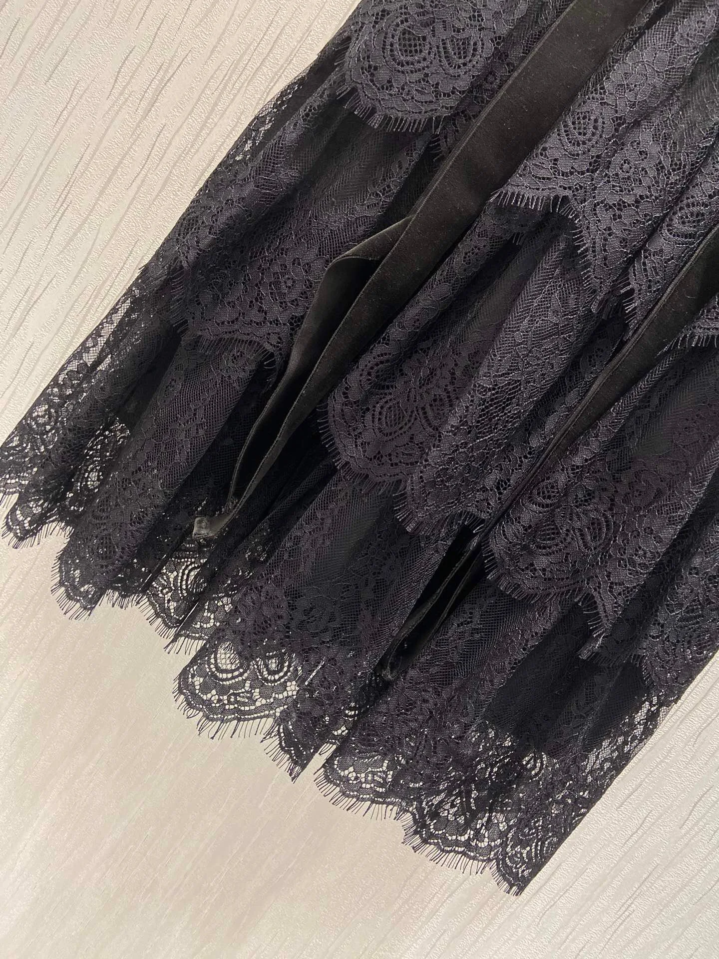 Роскошный дизайн 2021 Весенняя коллекция черное кружевное милое стильное платье с