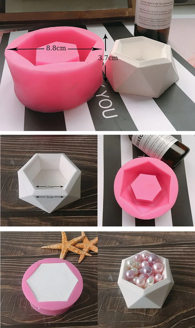 Силиконовые формы ароматический гипсовый Формочки цветочный горшок DIY садовый горшок бетонный горшок форма силиконовая Свеча держатель формы эпоксидная форма