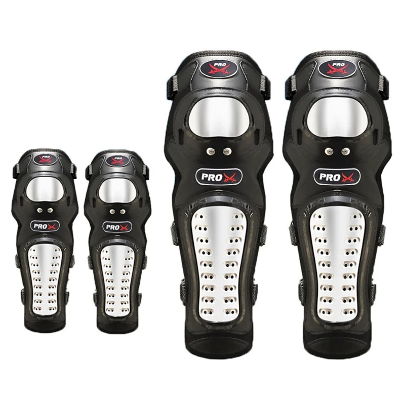 Наколенники из нержавеющей стали для мотокросса 4 шт. защита от падения езды на