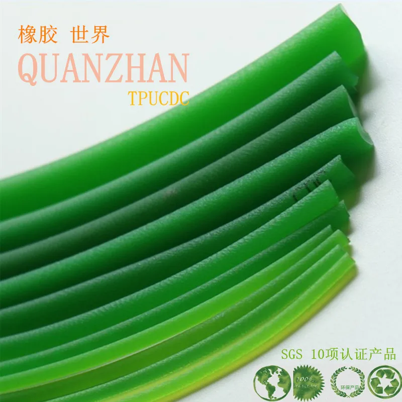 

2 meter Polyurethane belt PU round belt with green belt meltable cord