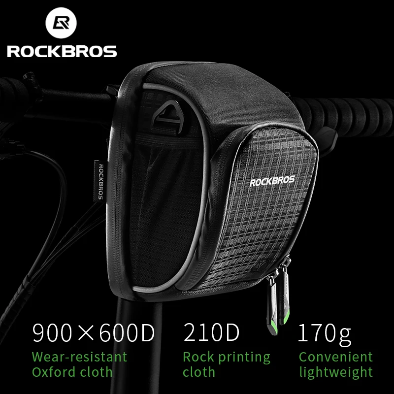 ROCKBROS велосипедная сумка руль с дождевиком велоспортная труба велосипедные