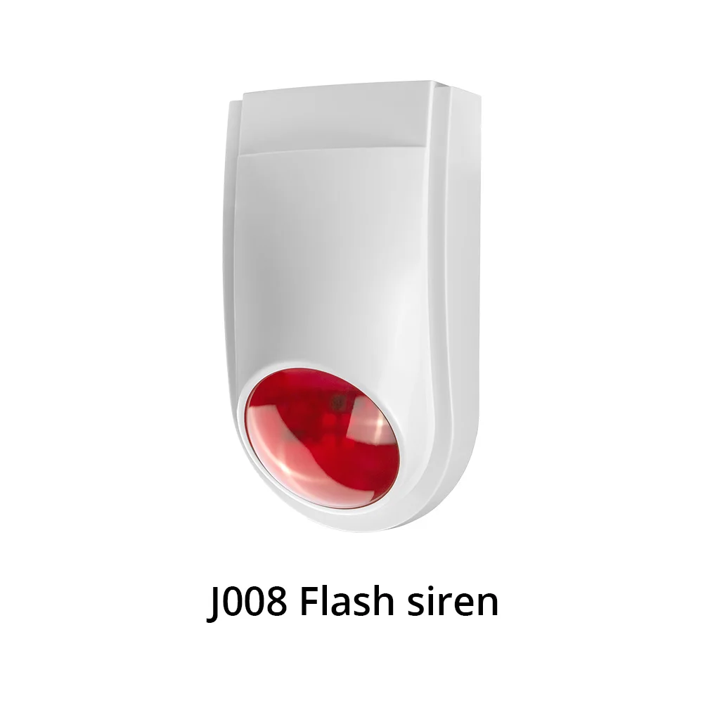 Flash siren J008 PG106 3G2G GSM WiFi домашняя сигнализация DIY комплект Солнечная Сирена ip-камера поддержка приложение управление RFID карта наружная камера датчик дыма - Цвет: Flash siren J008