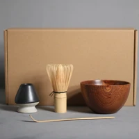 4pcsset of tea pot matcha brush baibenli tea pot combination of song dynasty matcha tea maker tool set japanese gift box