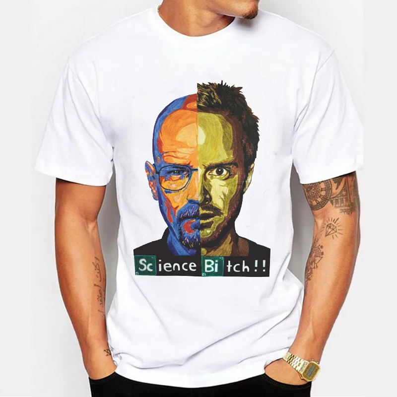 Рекламная акция, мужские футболки в стиле ретро, футболка tv Mr White Heisenberg Jessie Pinkman футболки с забавным принтом, топы с короткими рукавами - Цвет: 5550