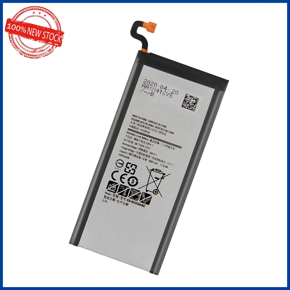 100% Оригинальный аккумулятор EB-BG928ABE 3000 мАч для Samsung Galaxy S6 Edge Plus G928 G928F G928G G928T G928A G928I