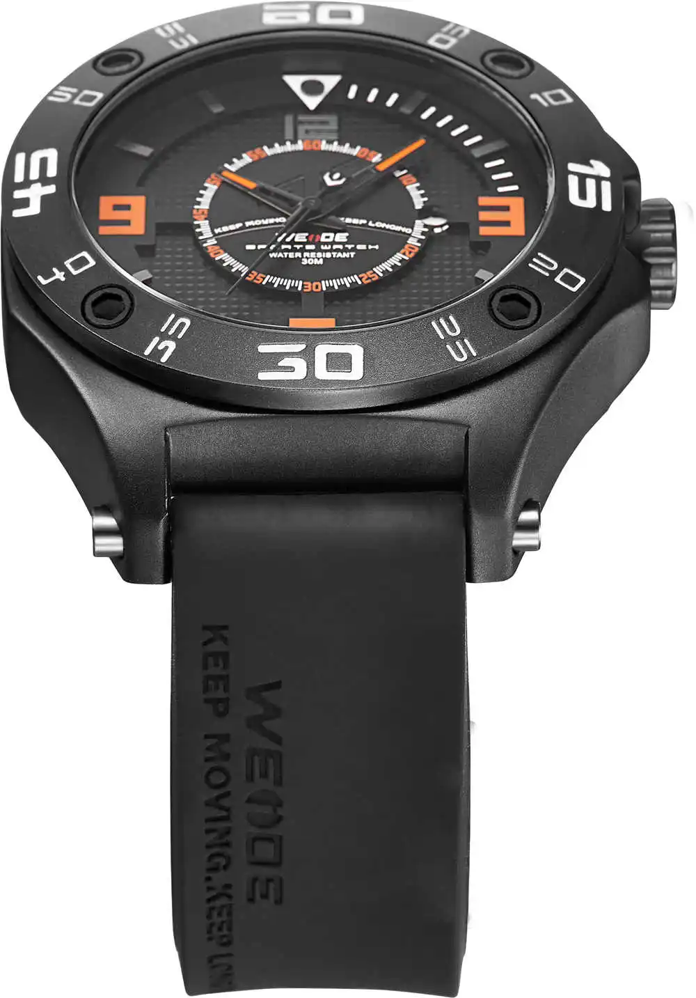 Лучшая цена мужские Модные Аналоговые часы с календарем черный силиконовый