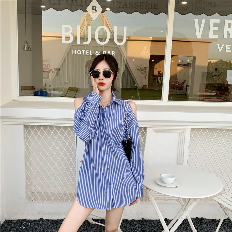 

Firm offers to film the new machine carefully dew shoulder design feeling lapel waist accept waist long shirts in the single-bre