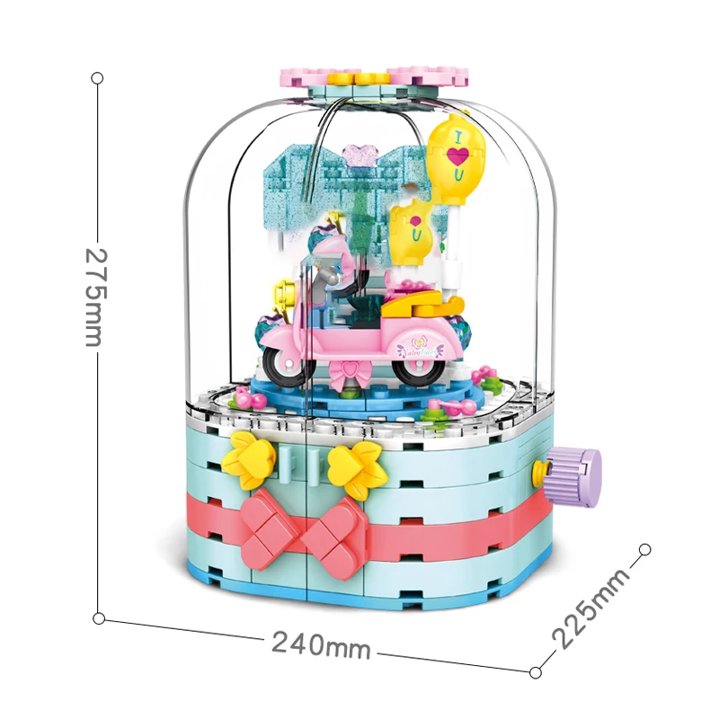 Sembo block Holiday gift educational Mini diy kids Toys simulation light rotating box Box Building Blocks For Girls Gifts | Игрушки и