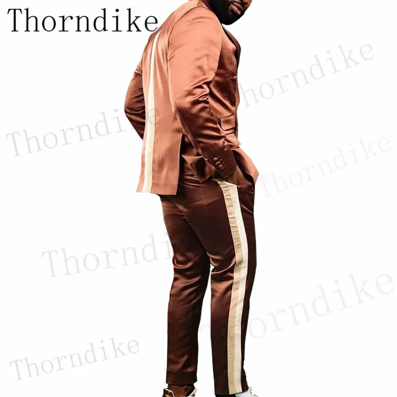 Мужской костюм для свадьбы Thorndike Белый однобортный пиджак с лацканами и брюки