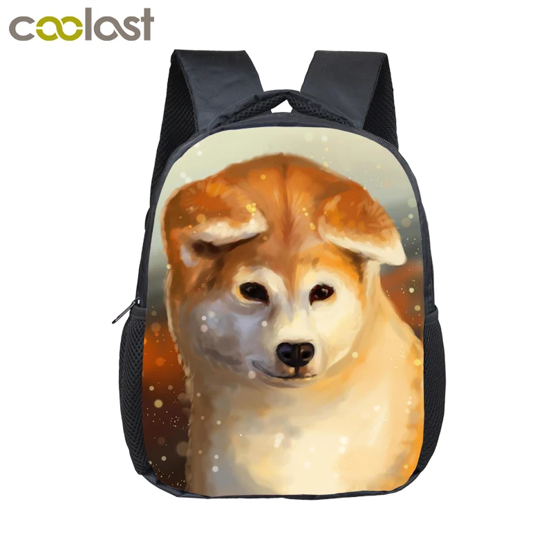 12Shiba-Inu01 12 дюймов мультфильм животное лошадь/кошка/собака/рюкзак с изображением Льва для детей школьные сумки для мальчиков и девочек Сумка для книг маленький детский сад - Цвет: 12Shiba-Inu01