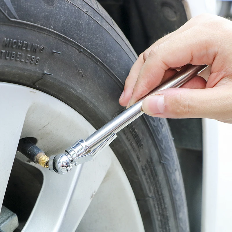 

Stainless Steel Pen Shaped Car Vehicle Tire Air Pressure Test Meter Barometer Portable CarTire Pressure Test Accessories