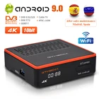 ТВ-приставка GT Combo 4K 8K Android 9,0 GTMEDIA двухъядерный DVB-S2T2C спутниковый ТВ приемник встроенный Wifi Поддержка M3U Ccam CA карта