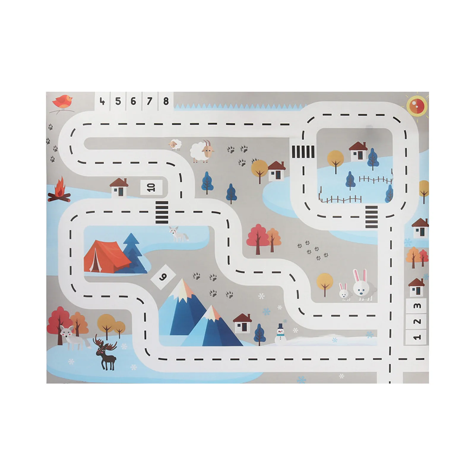 

Детский коврик для строительной площадки, парковочный коврик для парковки, водонепроницаемый игровой коврик для парковки, детская карта, и...