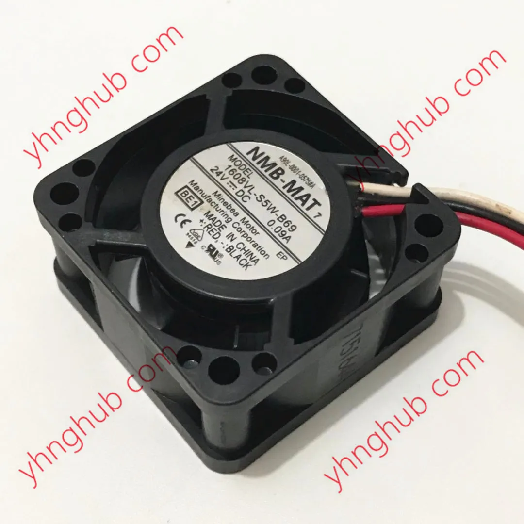 NMB-MAT 1608VL-S5W-B69 BE1 DC 24V 0.09A 40x40x20 мм 3-проводной Вентилятор охлаждения сервера |