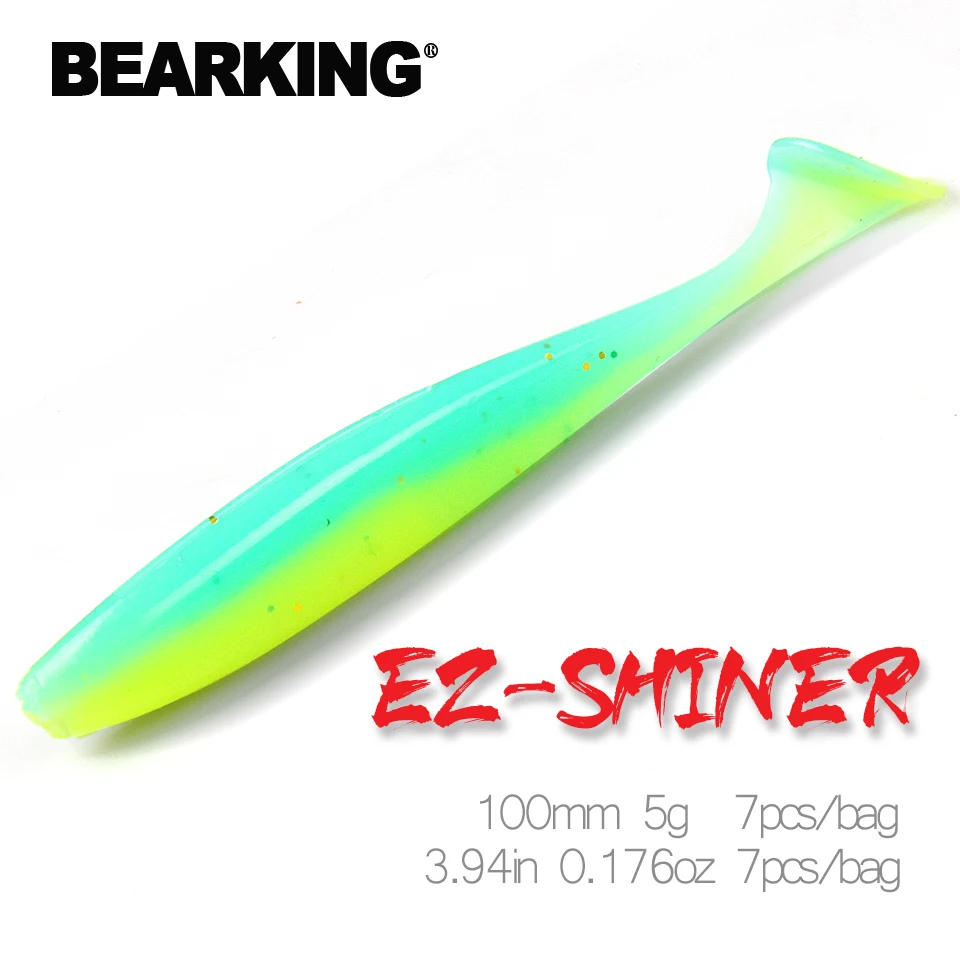 BEARKING Shiner от 100 мм 5g 7 шт./пакет рыболовные приманки мягкие приманки искусственные приманки рыболовные снасти Джеркбейт для щука и бас-гитара