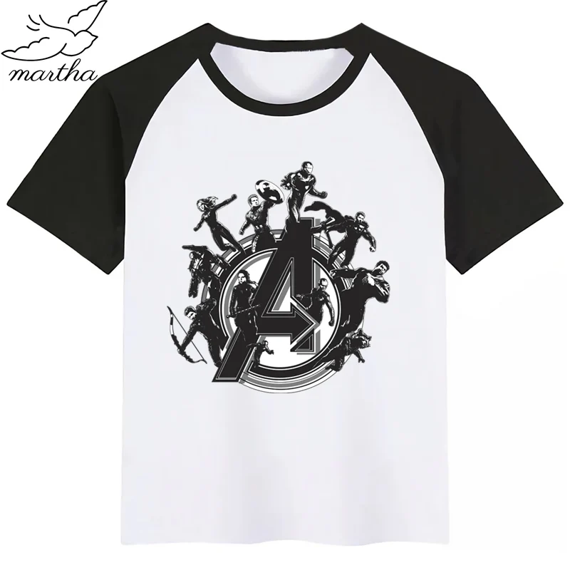 Marvel/футболка для мальчиков с героями игры мстители летняя детская футболка топы