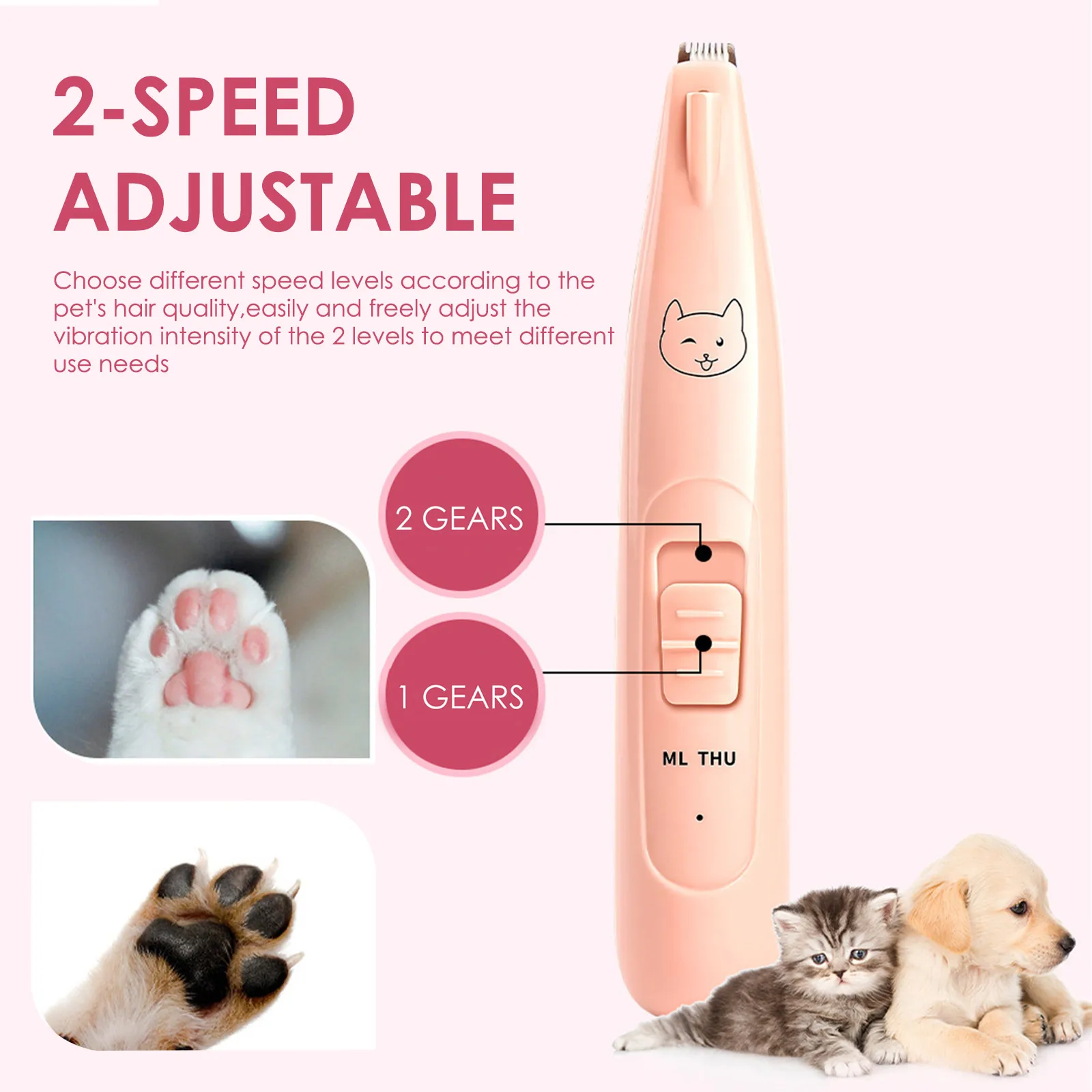 

Pet Dog Hair Grooming Machine Electrical USB Charging Trimmer For Pet Cat Dog Face Foot Ear Butt Hair Shaver Low Noise Haircut