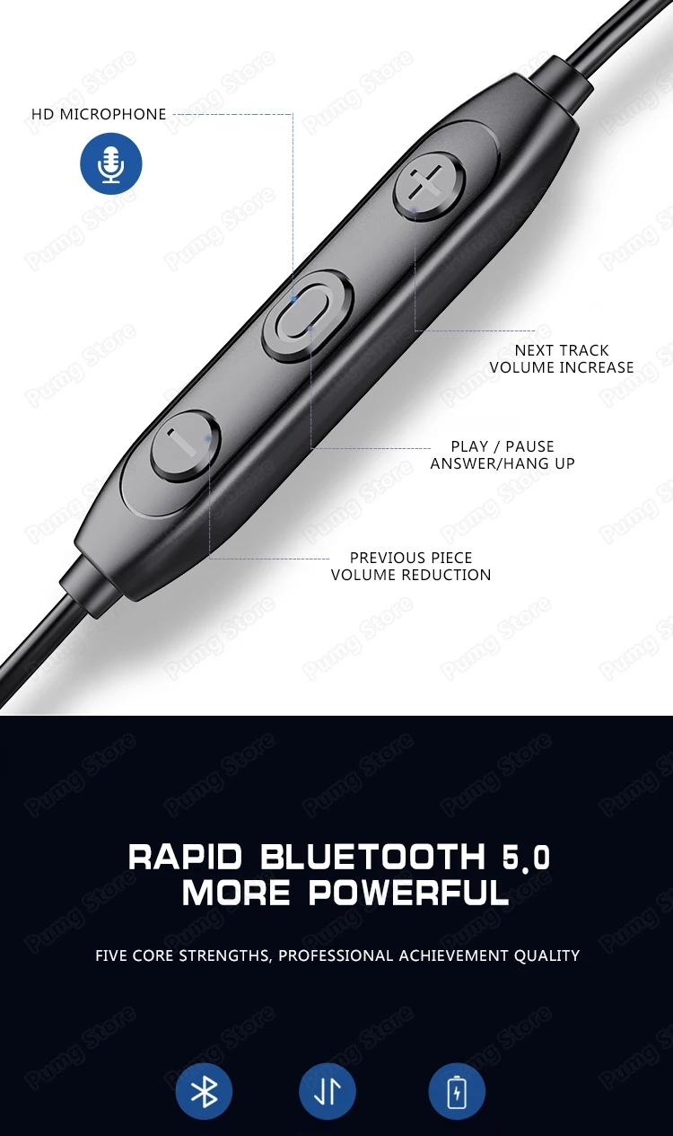 Langsdom Neckband Sports Bluetooth Earphone L5B portable super Bass stereo with Microphones Wireless gaming Headset L5 for music