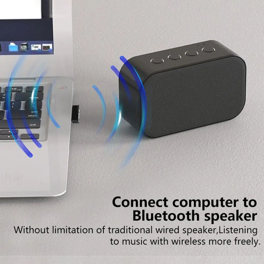 

Bluetooth 5.0 USB Wireless Transmitter Receiver Adapter with Built-in Driver CD for Windows 7/8/10 / Vista / XP