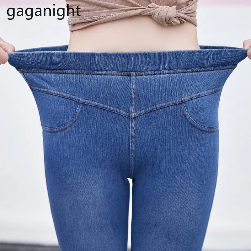 Gaganight женские весенние узкие джинсы с высокой эластичной талией брюки-карандаш