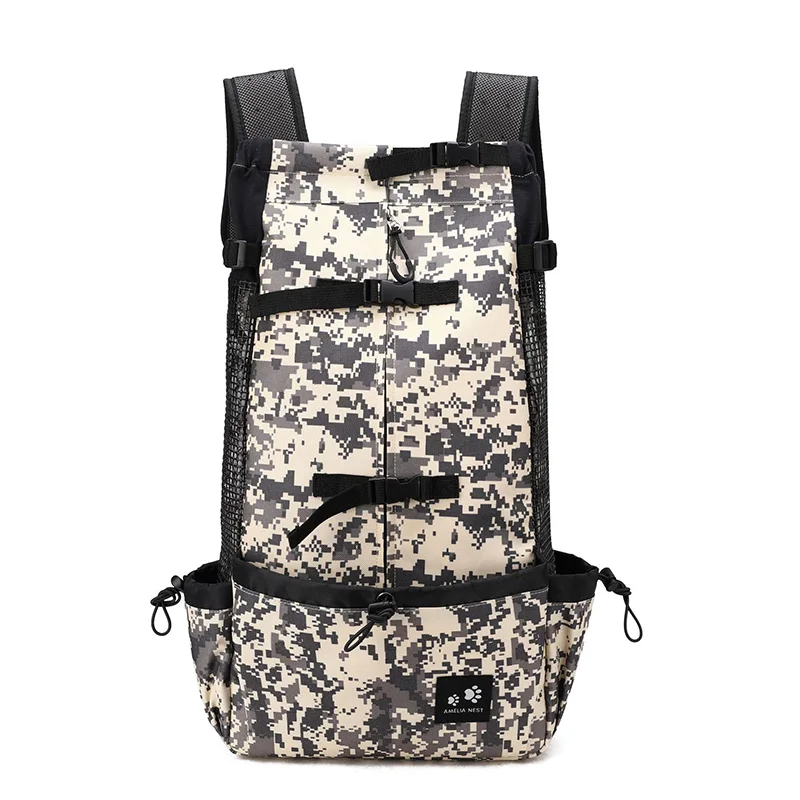 Travel Riding Driving Pet Carrier Backpack Carring Supplies for Medium Large Dogs Camouflage Big Dog Bags Samoyed Labrador Corgi images - 6